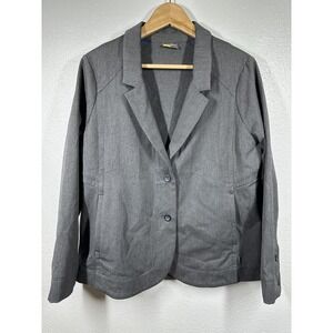 Eddie Bauer Travex Blazer Women's Petite 12 Two Button Career Jacket Work Office